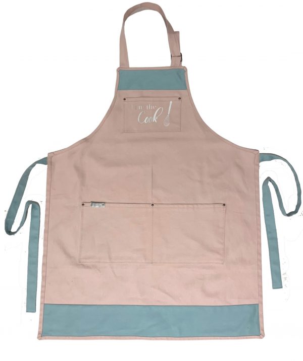"I am the Cook" Pale Pink with Duck Egg