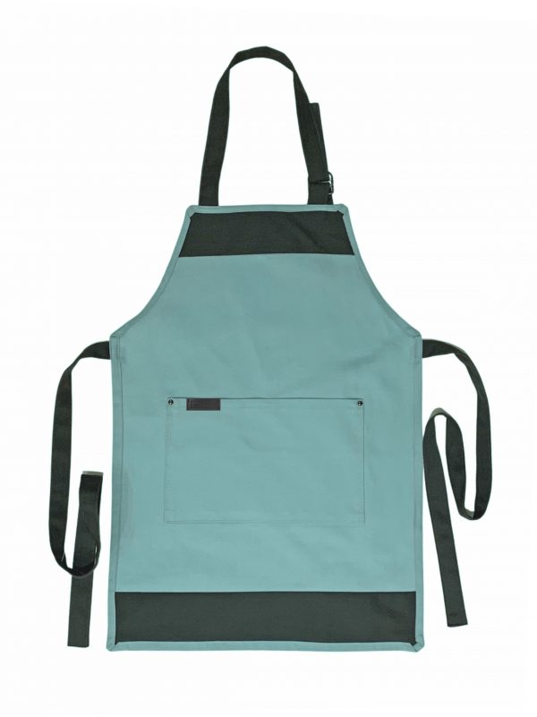 Duck Egg Childs Apron with Charcoal